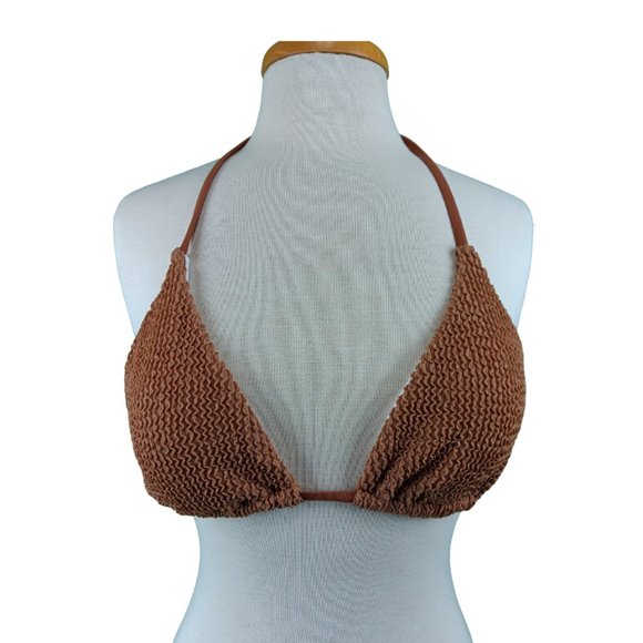 ZAFUL 2pc crinkle brown Bikini Size 8 / L - Picture 2 of 4